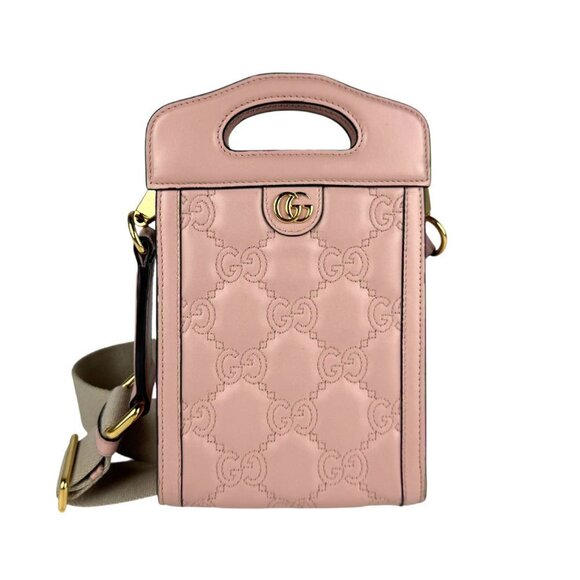 GUCCI Pink Leather Shoulder Bag - Picture 1 of 5